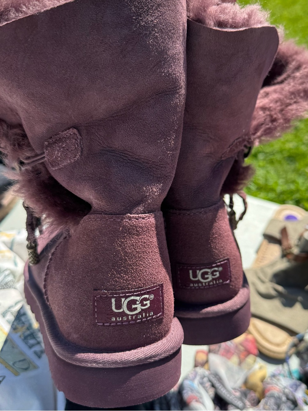 Women’s UGG Azalea charm boots in plum - Picture 12 of 12